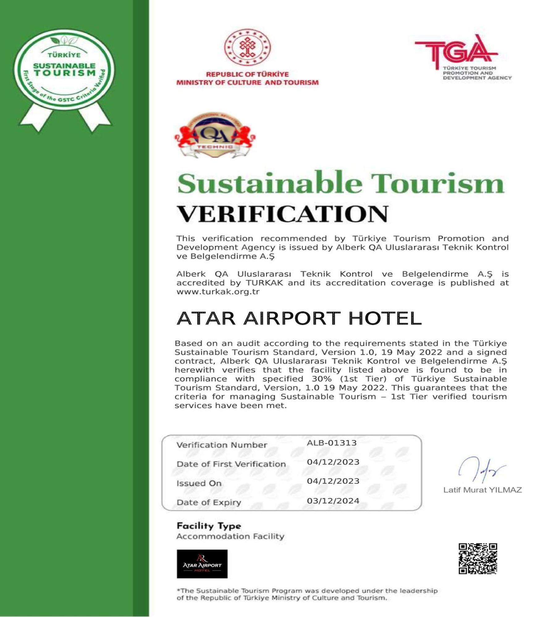 Atar Airport Hotel - Spa & Wellness Arnavutkoy Buitenkant foto